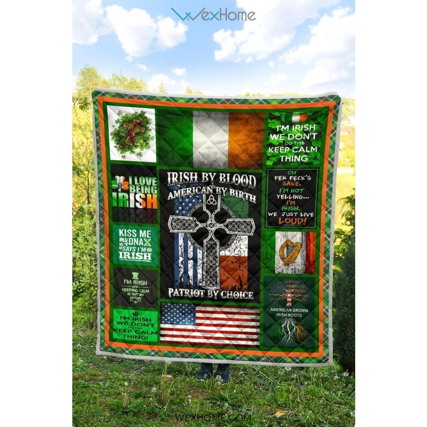 I Love Being Irish St Patrick's Day Quilt