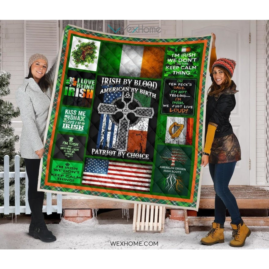 I Love Being Irish St Patrick's Day Quilt