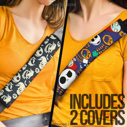 The Nightmare Before Christmas Cartoon Seat Belt Covers | Jack Boogie Heads Belt Covers