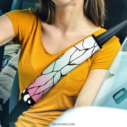 Kochou Kanae Patterns Seat Belt Covers Demon Slayers Anime