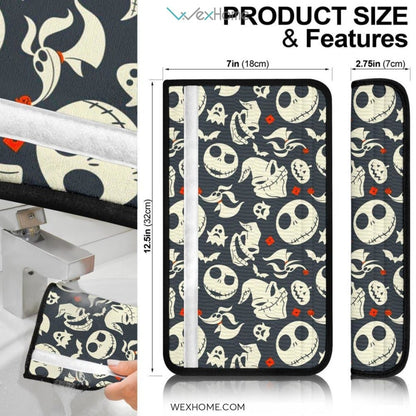 The Nightmare Before Christmas Cartoon Seat Belt Covers | Jack Boogie Heads Belt Covers