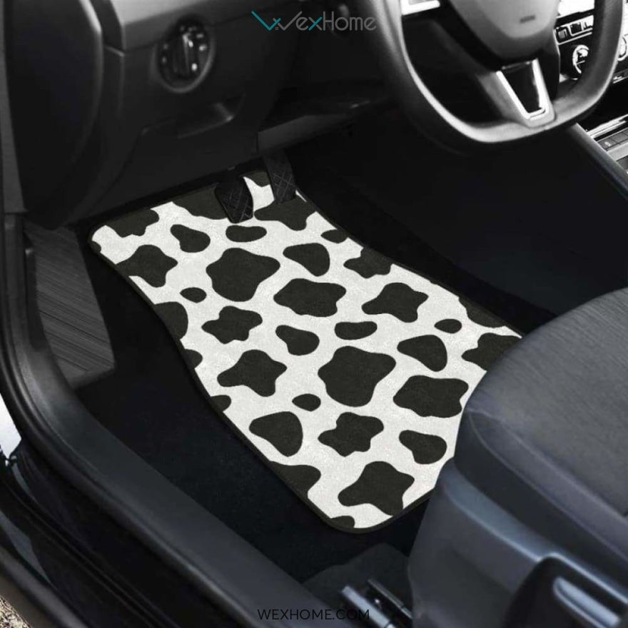 Cow Skin Pattern Front And Back Car Mats
