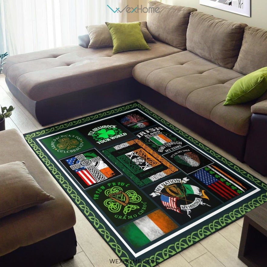 Irish Pride It's In My DNA St Patrick's Day Nursery Area Rug