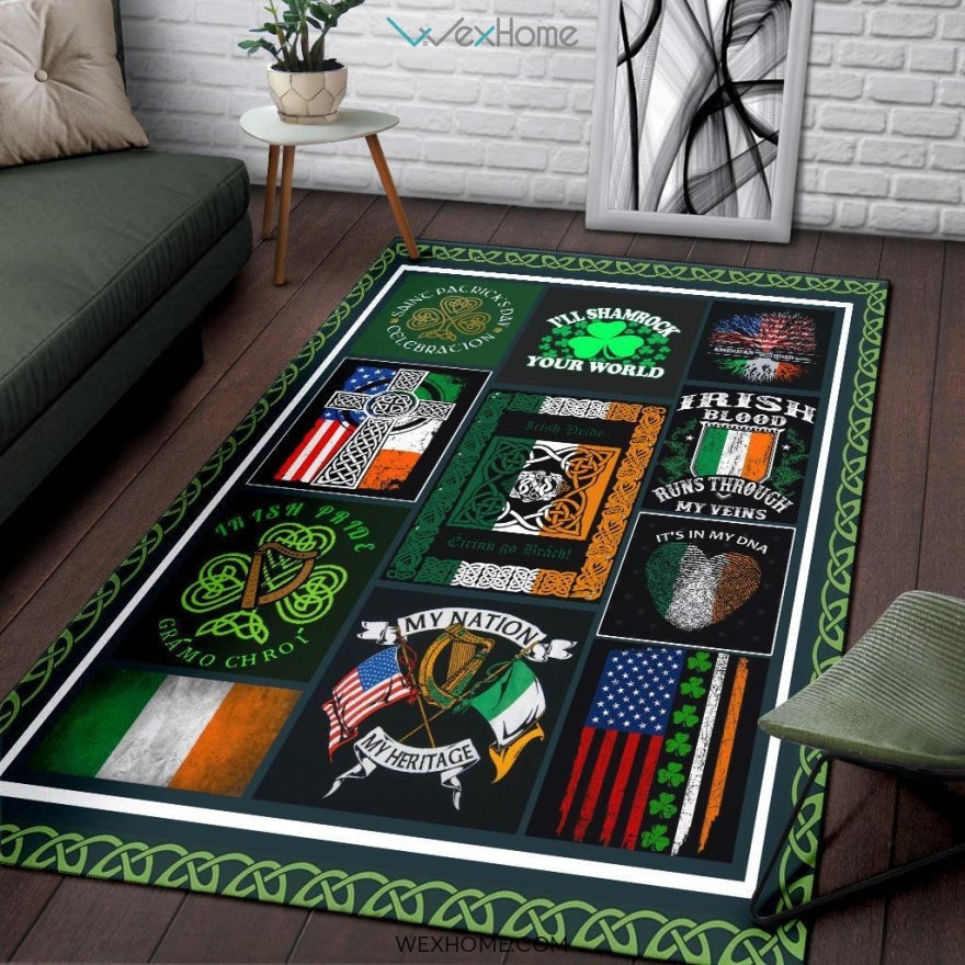 Irish Pride It's In My DNA St Patrick's Day Nursery Area Rug