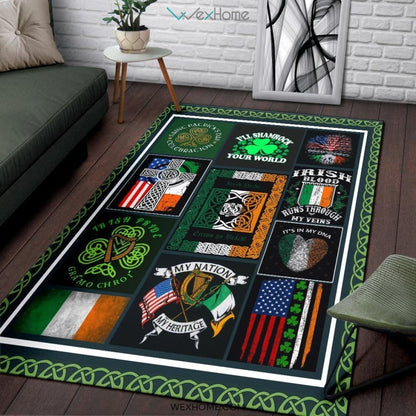 Irish Pride It's In My DNA St Patrick's Day Nursery Area Rug