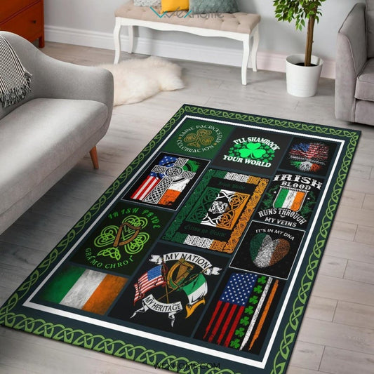 Irish Pride It's In My DNA St Patrick's Day Nursery Area Rug