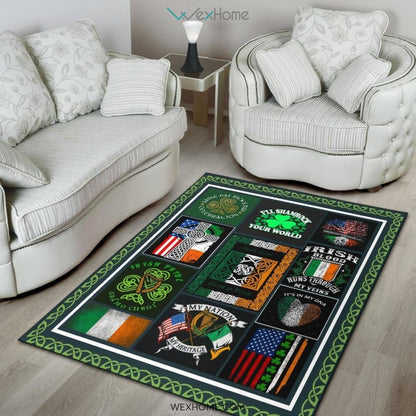 Irish Pride It's In My DNA St Patrick's Day Nursery Area Rug