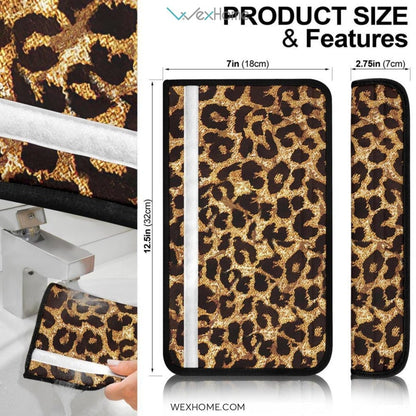 Leopard Brown Custom Seat Belt Covers