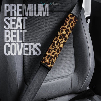 Leopard Brown Custom Seat Belt Covers