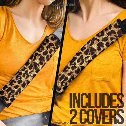 Leopard Brown Custom Seat Belt Covers