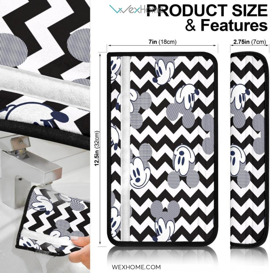 Mickey Cartoon Seat Belt Covers | Mickey Black White Patterns Belt Covers