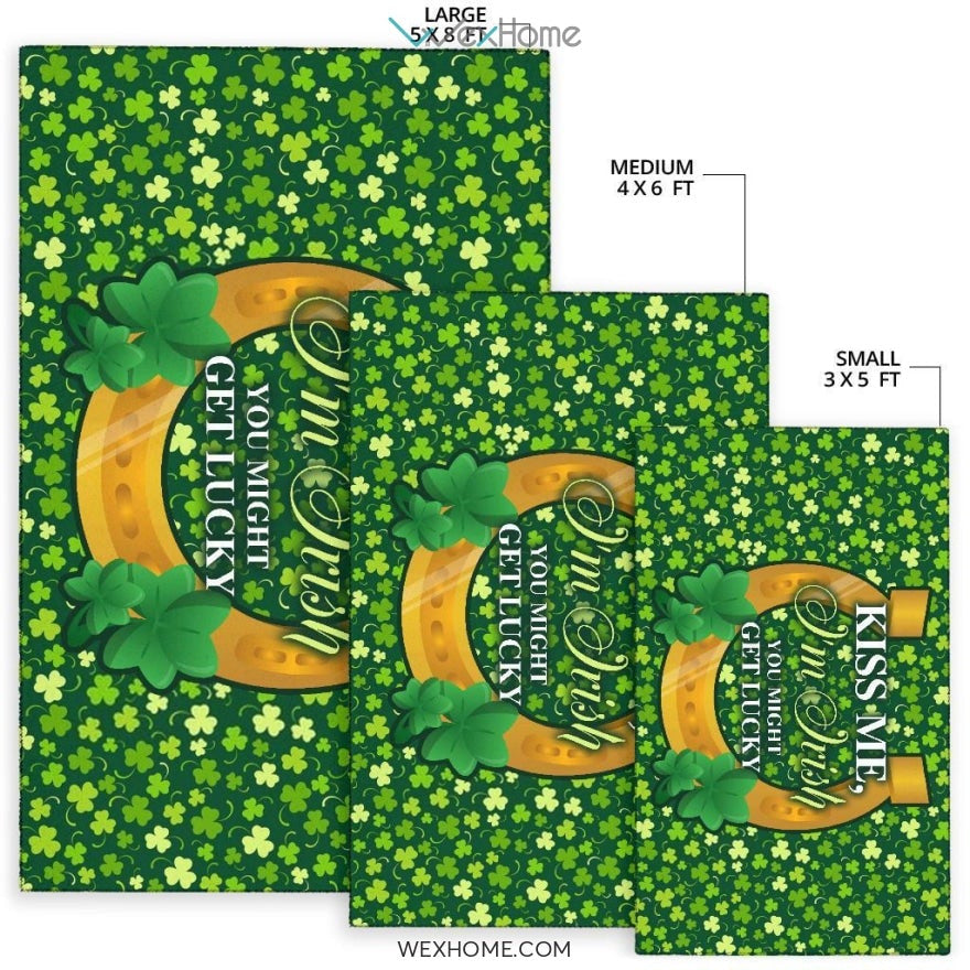 St. Patrick's Day Kiss Me I'm Irish Nursery Area Rug