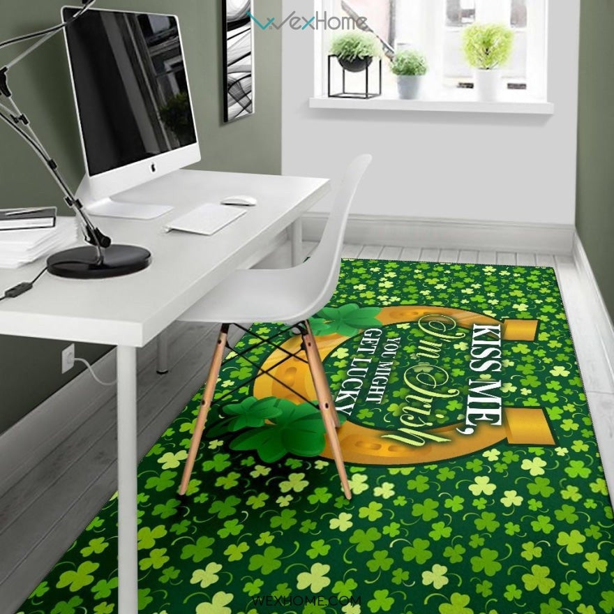 St. Patrick's Day Kiss Me I'm Irish Nursery Area Rug