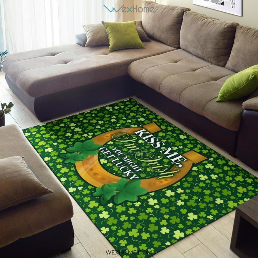 St. Patrick's Day Kiss Me I'm Irish Nursery Area Rug