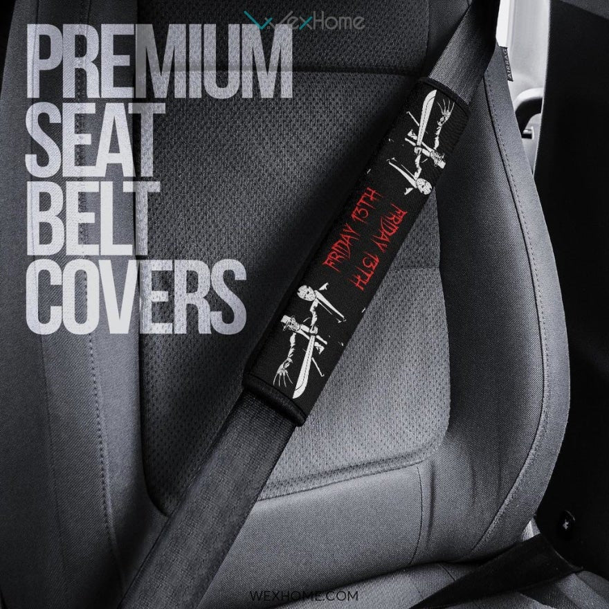 Friday The 13th Horror Movie Seat Belt Covers | Jason And Freddy Recording Belt Covers