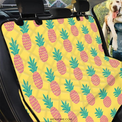 Yellow Pineapple Print Pet Car Seat Cover
