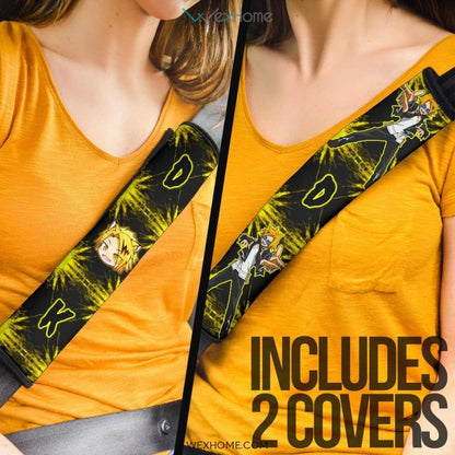 My Hero Academia Anime Seat Belt Covers | MHA Chibi Denki Lightning Belt Covers