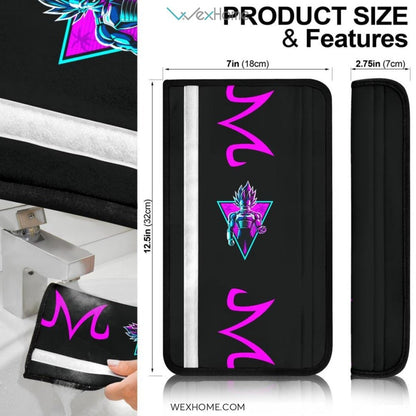 Dragon Ball Anime Seat Belt Covers | DB Vegeta Power Neon Belt Covers