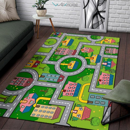 Street Map 2 Nursery Area Rug