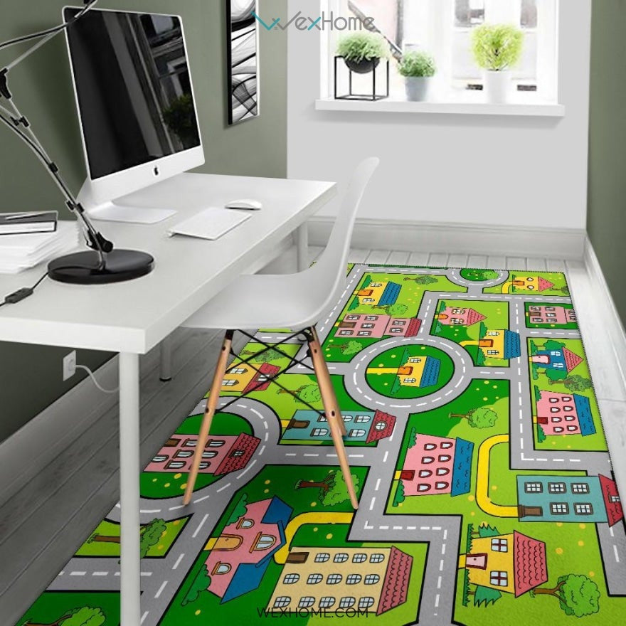 Street Map 2 Nursery Area Rug