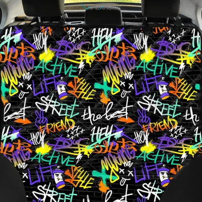 Urban Graffiti Print Pet Car Seat Cover