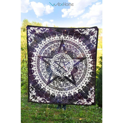 Boho Pentacle Pentagram Wicca Pagan Quilt
