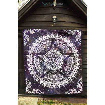 Boho Pentacle Pentagram Wicca Pagan Quilt