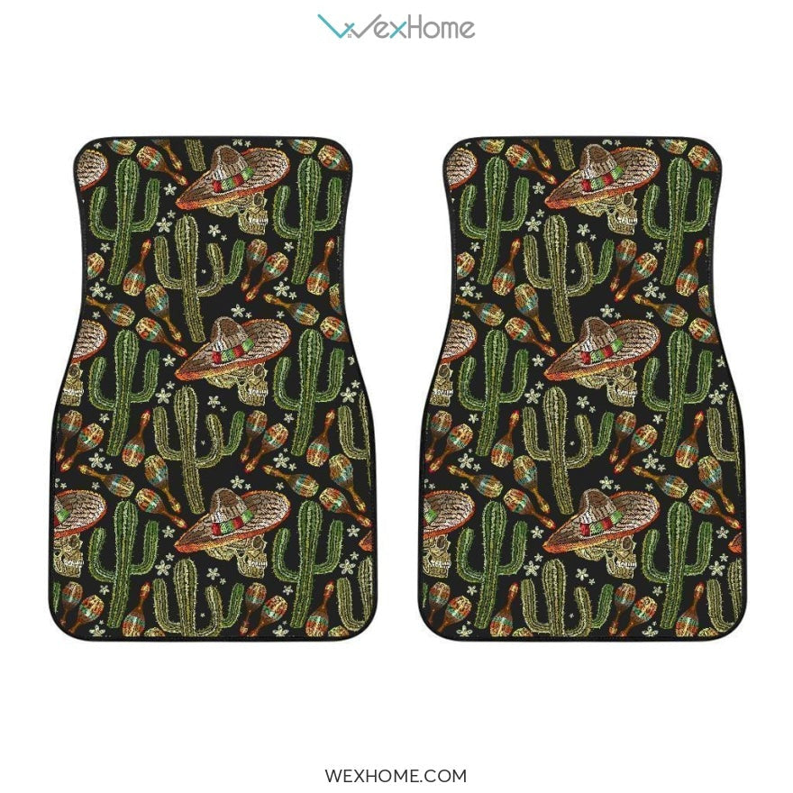 Christmas Tree Christmas Element Silver Gold Pattern Front And Back Car Mats
