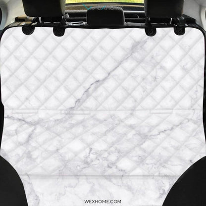 White Marble Pet Car Seat Cover