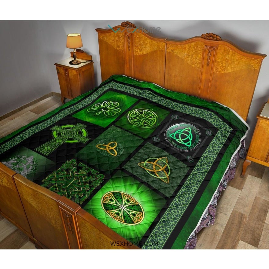 Irish Celtic Cross St Patrick's Day Quilt