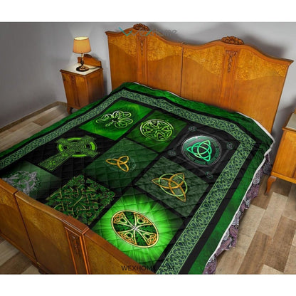 Irish Celtic Cross St Patrick's Day Quilt