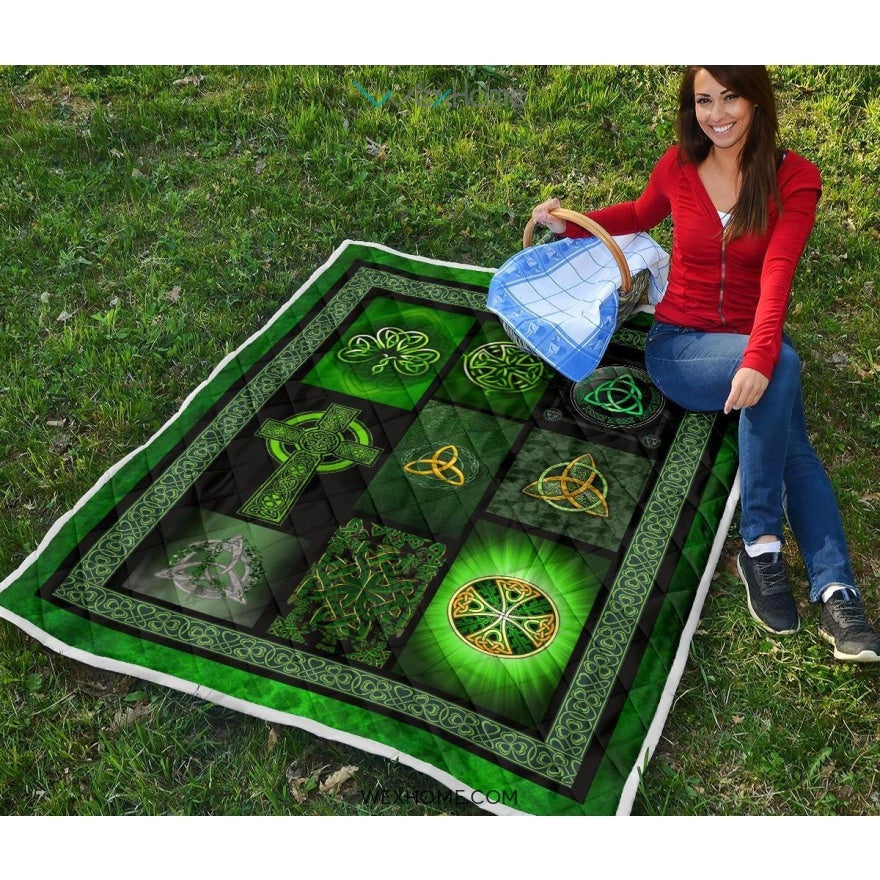 Irish Celtic Cross St Patrick's Day Quilt
