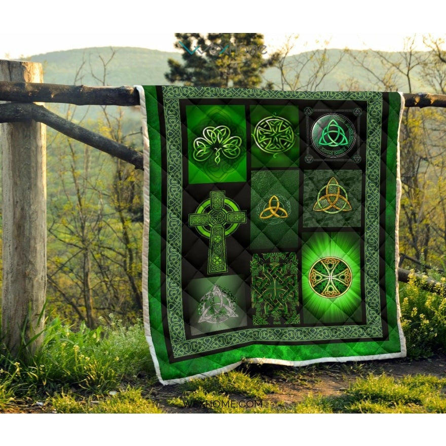 Irish Celtic Cross St Patrick's Day Quilt
