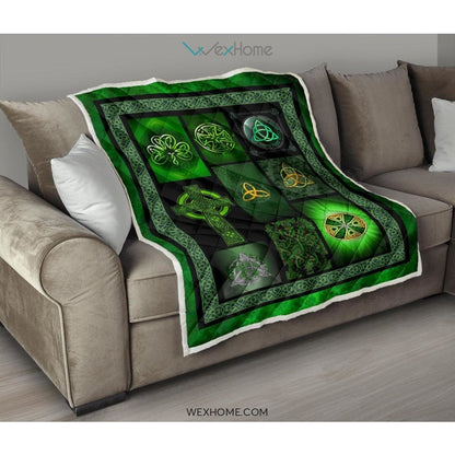 Irish Celtic Cross St Patrick's Day Quilt