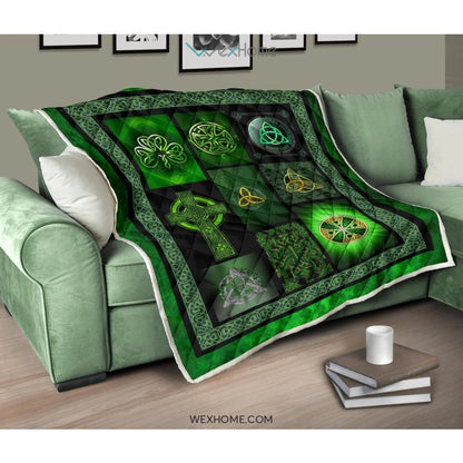 Irish Celtic Cross St Patrick's Day Quilt