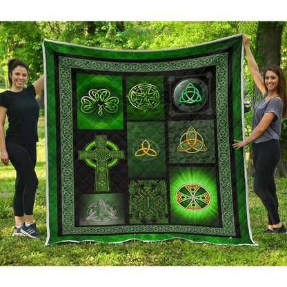 Irish Celtic Cross St Patrick's Day Quilt