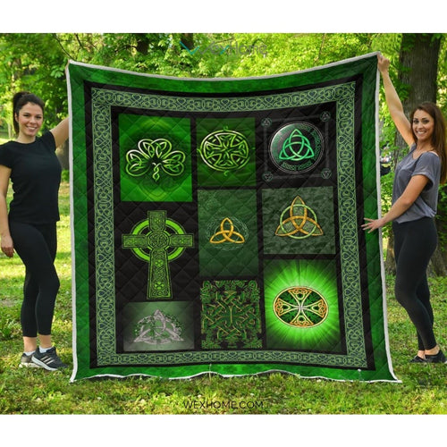 Irish Celtic Cross St Patrick's Day Quilt