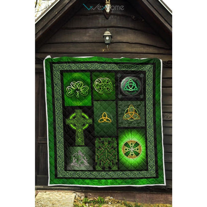 Irish Celtic Cross St Patrick's Day Quilt