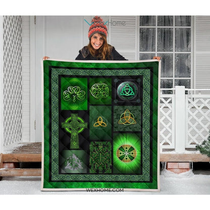 Irish Celtic Cross St Patrick's Day Quilt