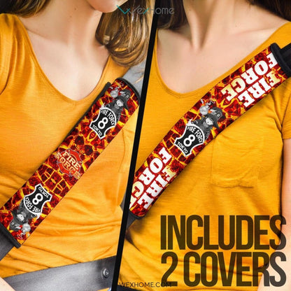 Fire Force Anime Seat Belt Covers | Funny Chibi Maki Oze Belt Covers
