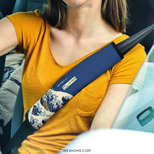 The Great Wave off Kanagawa Seat Belt Covers