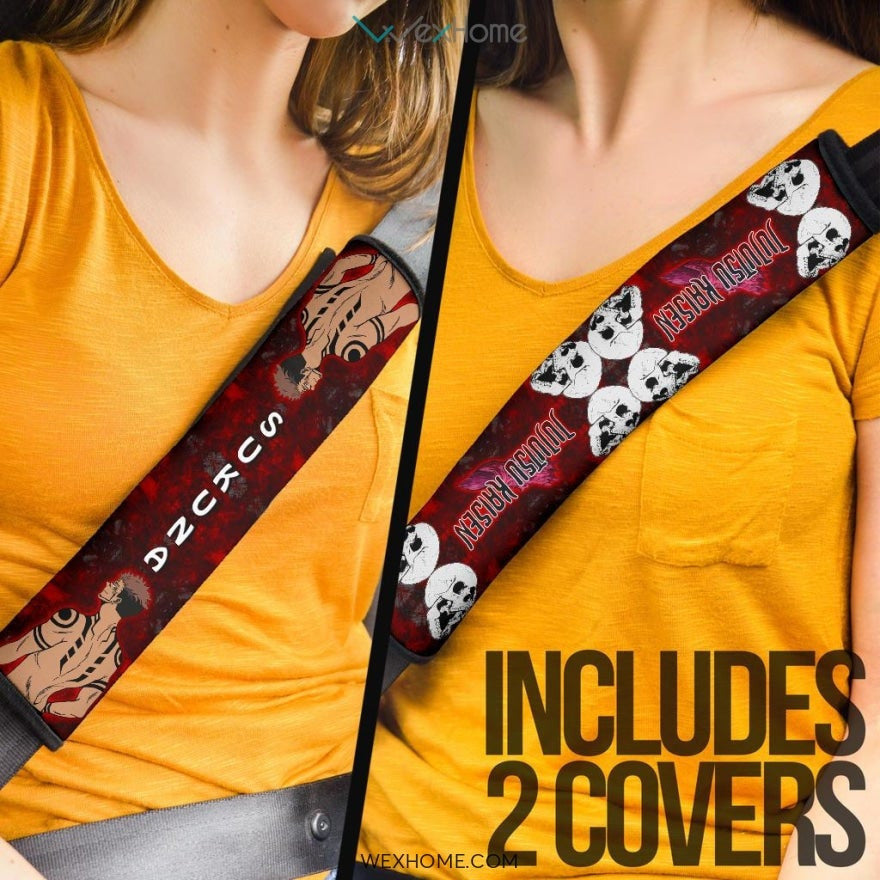 Jujutsu Kaisen Anime Seat Belt Covers | Devil Sukuna Skulls Belt Covers