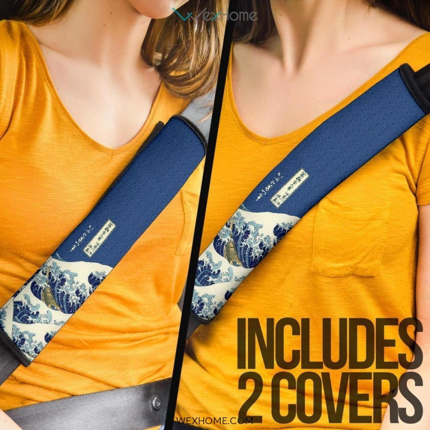 The Great Wave off Kanagawa Seat Belt Covers