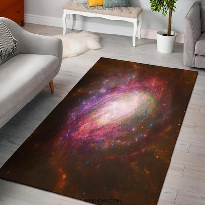 Starburst Galaxy Multi Red Yellow Orange Swirl Lines Modern Geometric Abstract Nursery Area Rug