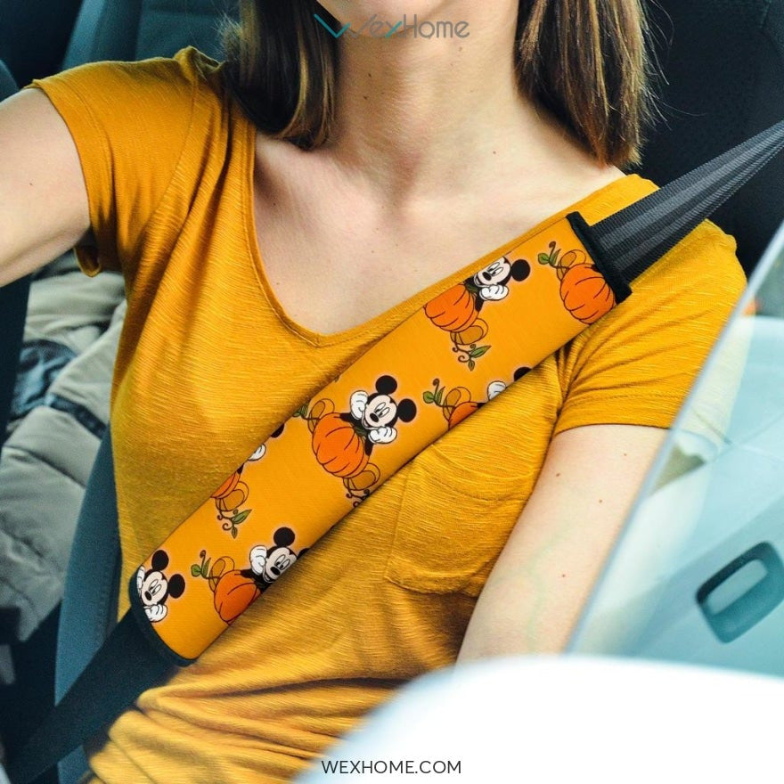 Mickey Cartoon Seat Belt Covers | Mickey Pumpkin Patterns Belt Covers