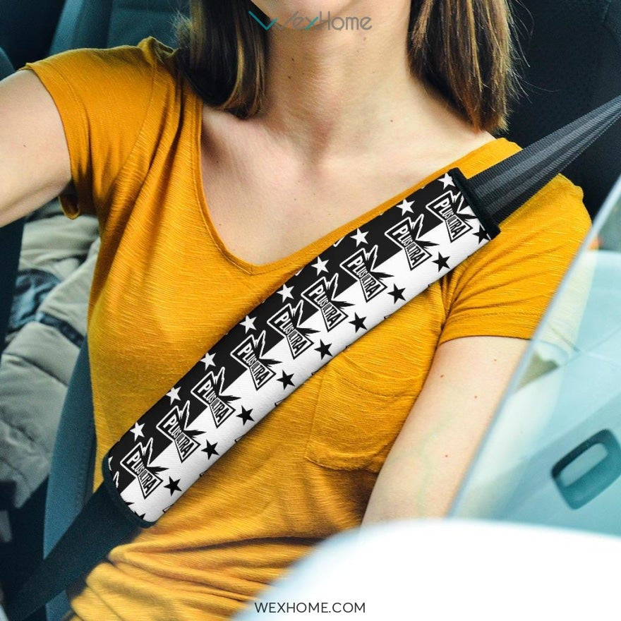 My Hero Academia Anime Seat Belt Covers | MHA Text Black White Belt Covers