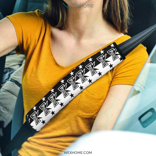 My Hero Academia Anime Seat Belt Covers | MHA Text Black White Belt Covers