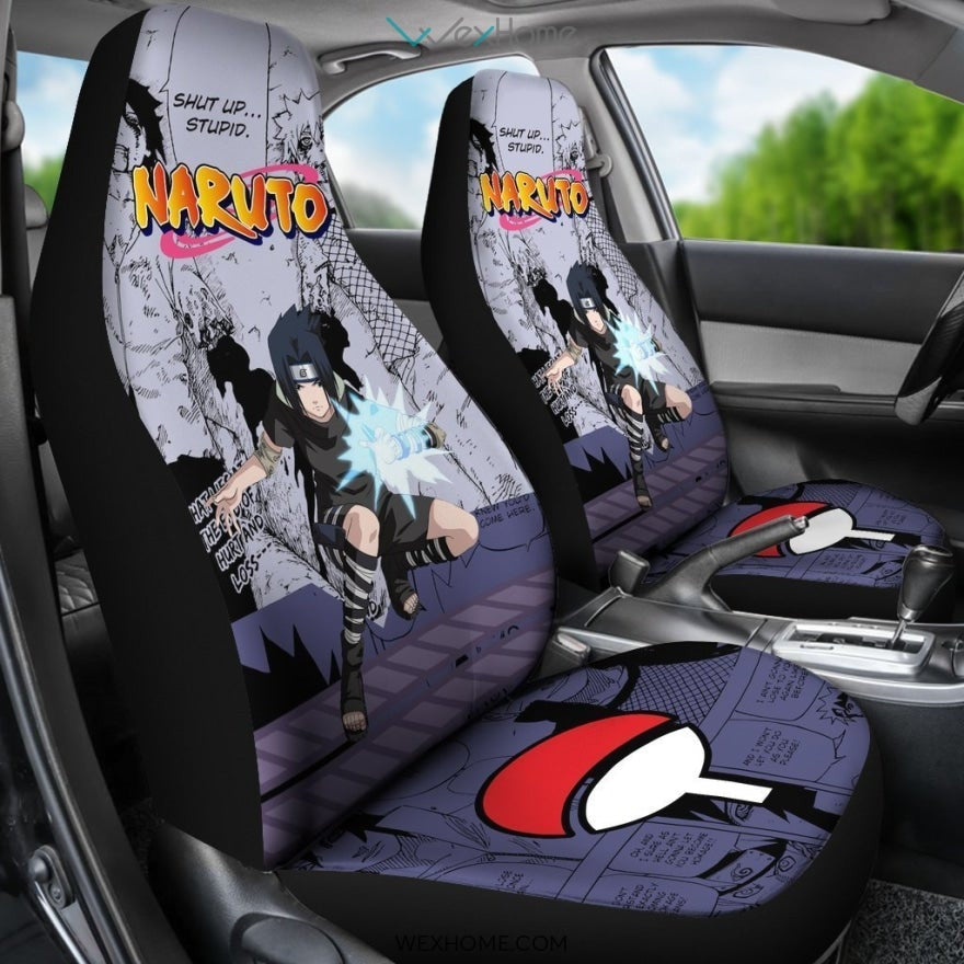 Uchiha Sasuke Car Seat Cover Fighting Naruto Anime Fan