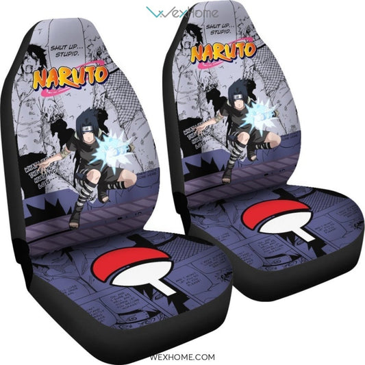 Uchiha Sasuke Car Seat Cover Fighting Naruto Anime Fan