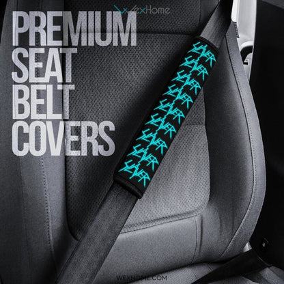Demon Slayer Anime Seat Belt Covers | Inosuke Neon Silhouette Belt Covers